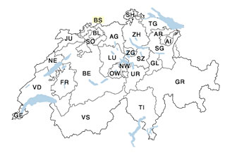 Carte de la Suisse